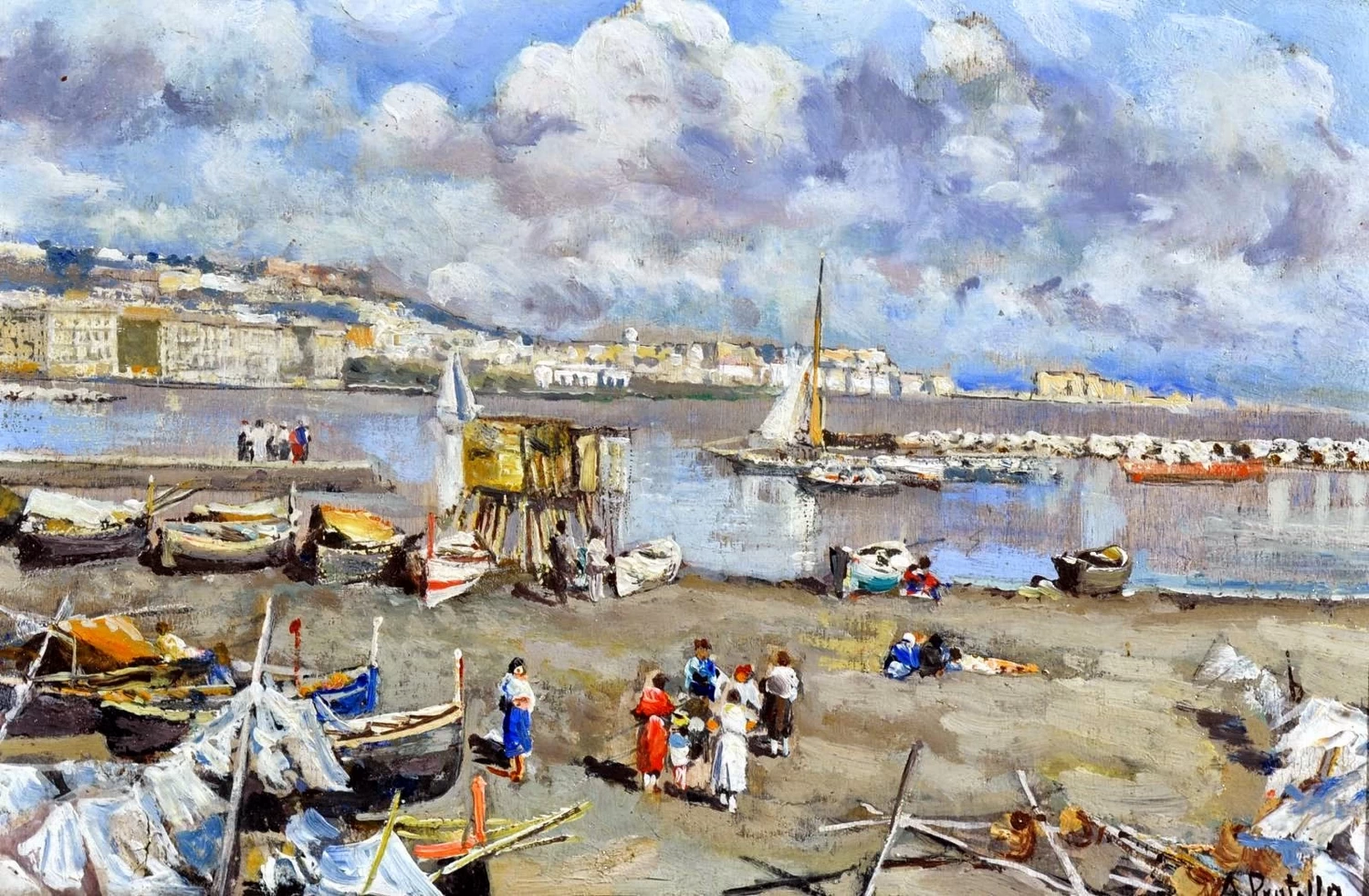  146-Attilio Pratella -Donne al porto 